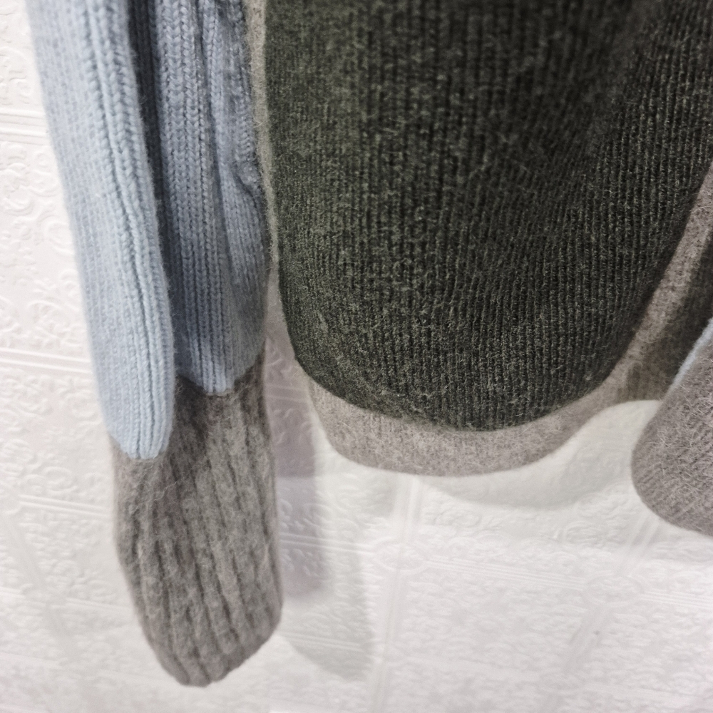 COS Oversized Wool-Alpaca Colorblock Cardigan - Picture 5 of 10
